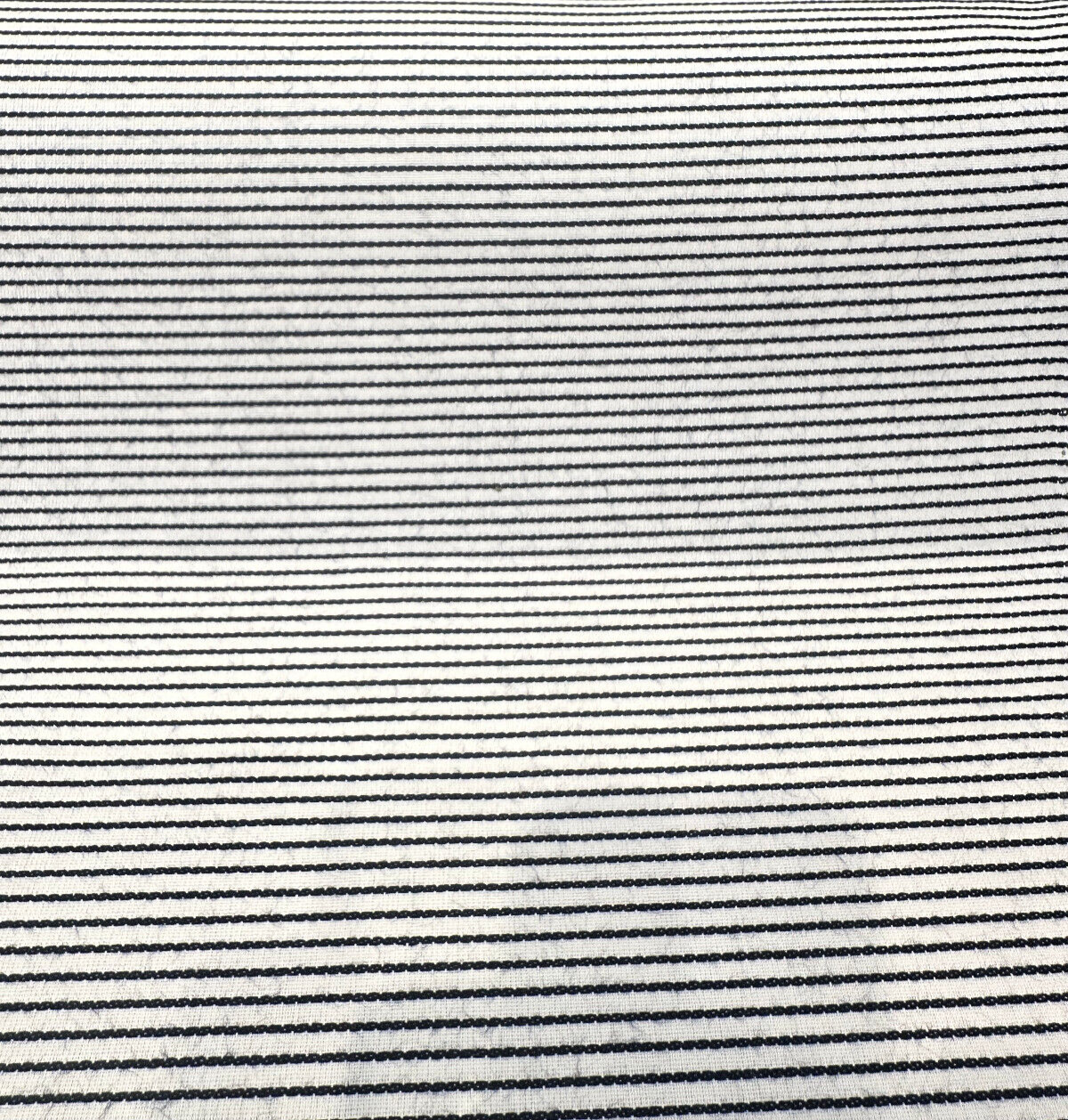 Sunbrella Pinstripe Solution Dyed Acrylic Fabric - Navy Blue/White Pinstripe, 54" Width (1 Yard)