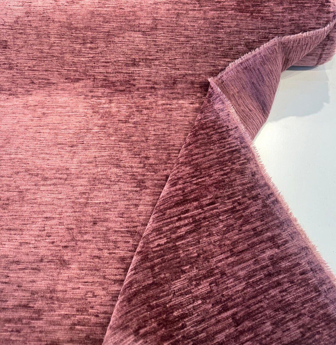 Jazz Plush Chenille Fabric - Brandy Wine Purple Textured Upholstery, 55" Width (By The Yard)