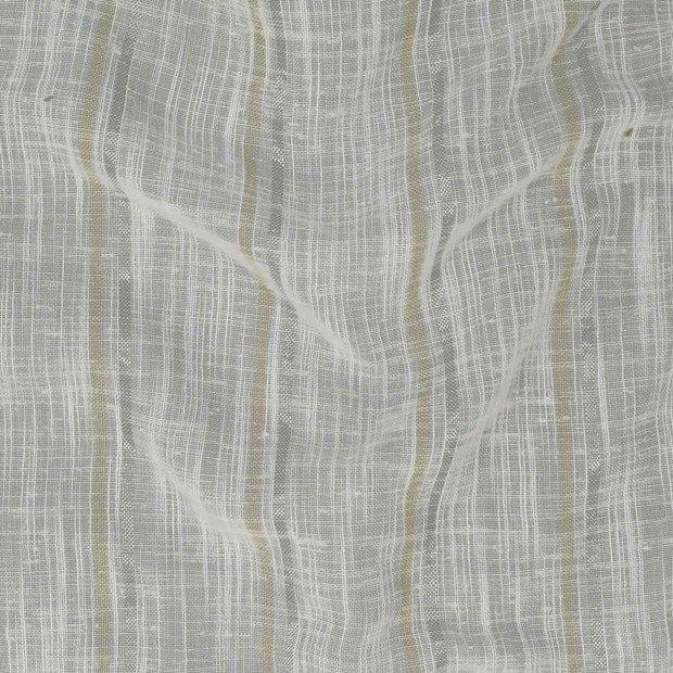 P Kaufmann Salt White Gold Byline Elegant Sheer Polyester Fabric - White Gold Sheer Pattern, 120" Width (1 Yard)