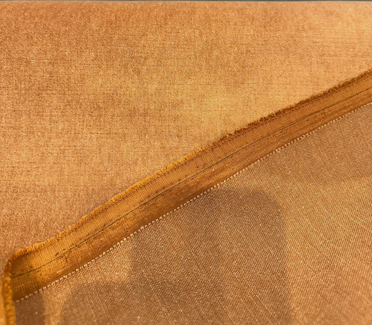 Secret Rust Copper Velvet Faux Mohair Fabric - Rust Copper, Heavy Upholstery, 55" Width (1 Yard)