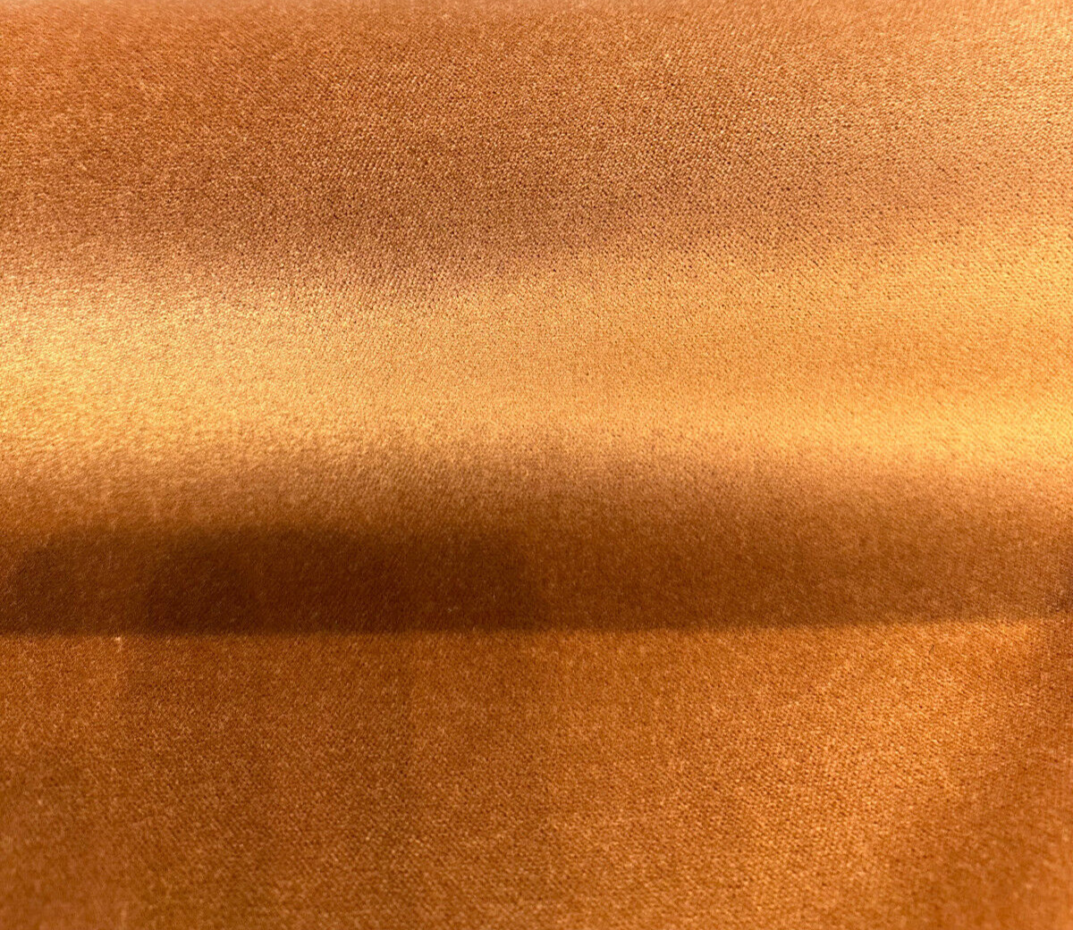 Moxie Sepia Orange Copper Velvet Fabric - Sepia Orange Copper, Heavy Upholstery, 55" Width (1 Yard)