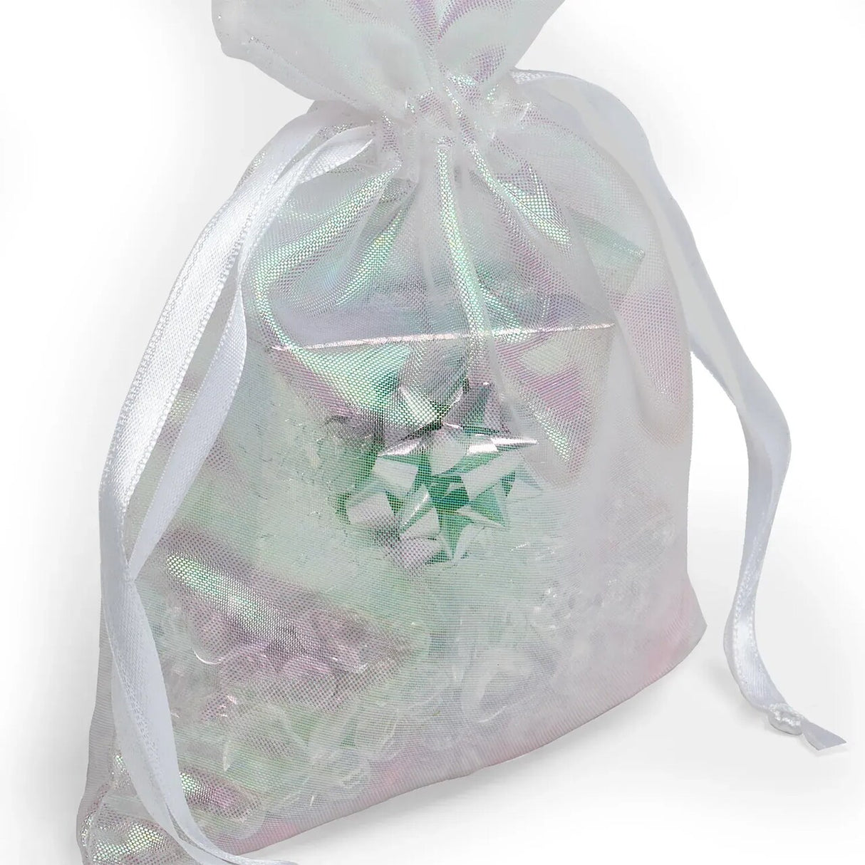 Shiny Iridescent Fabric Bag 3" x 4"