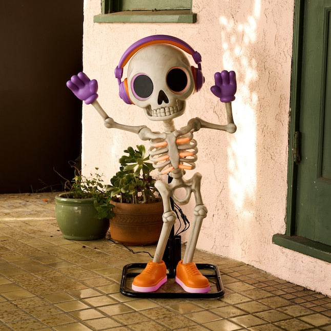 3 ft. Motion Activated Lighted Party Skeleton Animatronic (Haunted Living)