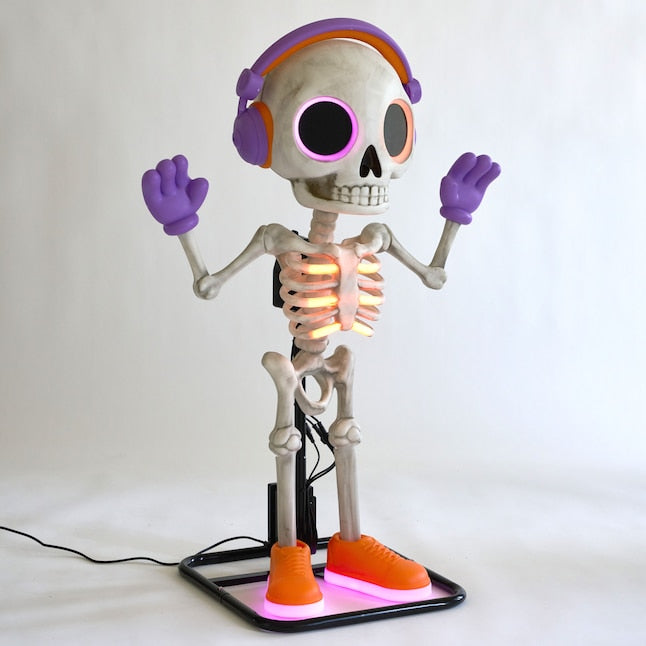 3 ft. Motion Activated Lighted Party Skeleton Animatronic (Haunted Living)