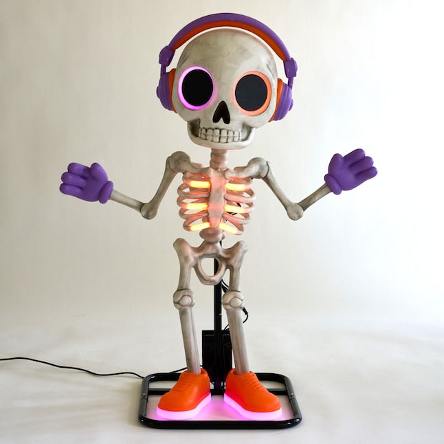 3 ft. Motion Activated Lighted Party Skeleton Animatronic (Haunted Living)