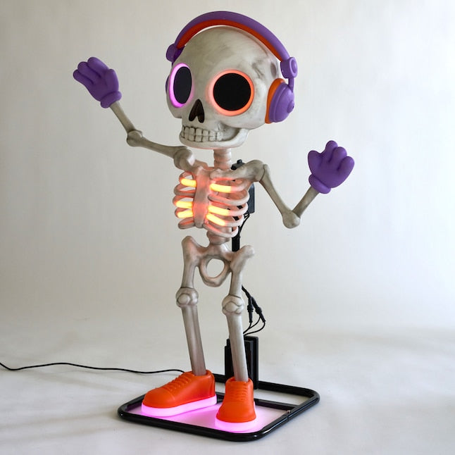 3 ft. Motion Activated Lighted Party Skeleton Animatronic (Haunted Living)