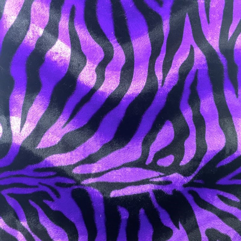 Faux Fur Fabric Big Zebra Print Velboa