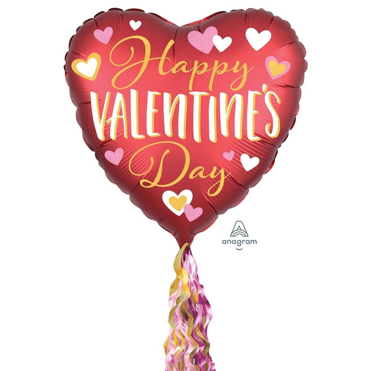 Valentine's Day Foil Balloon 84 Inch Gold Lined