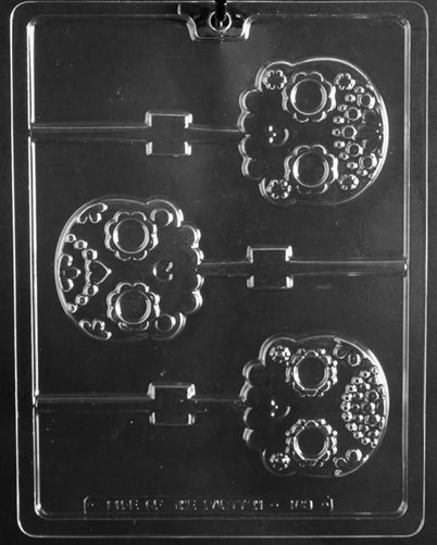 Day of the Dead Skull Lolly Chocolate Mold - LPH183