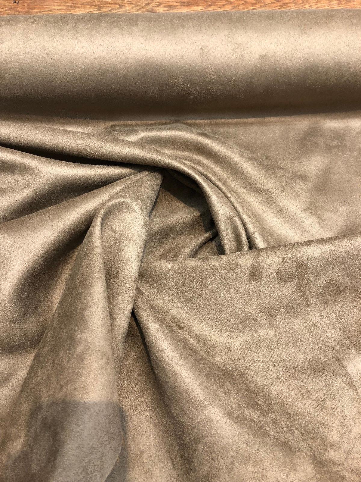 Super Suede Polyester Fabric - Coffee Suede Texture, 54" Width (1 Yard)