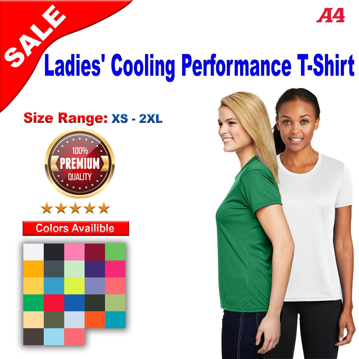 A4® Ladies' Cooling Performance T-Shirt