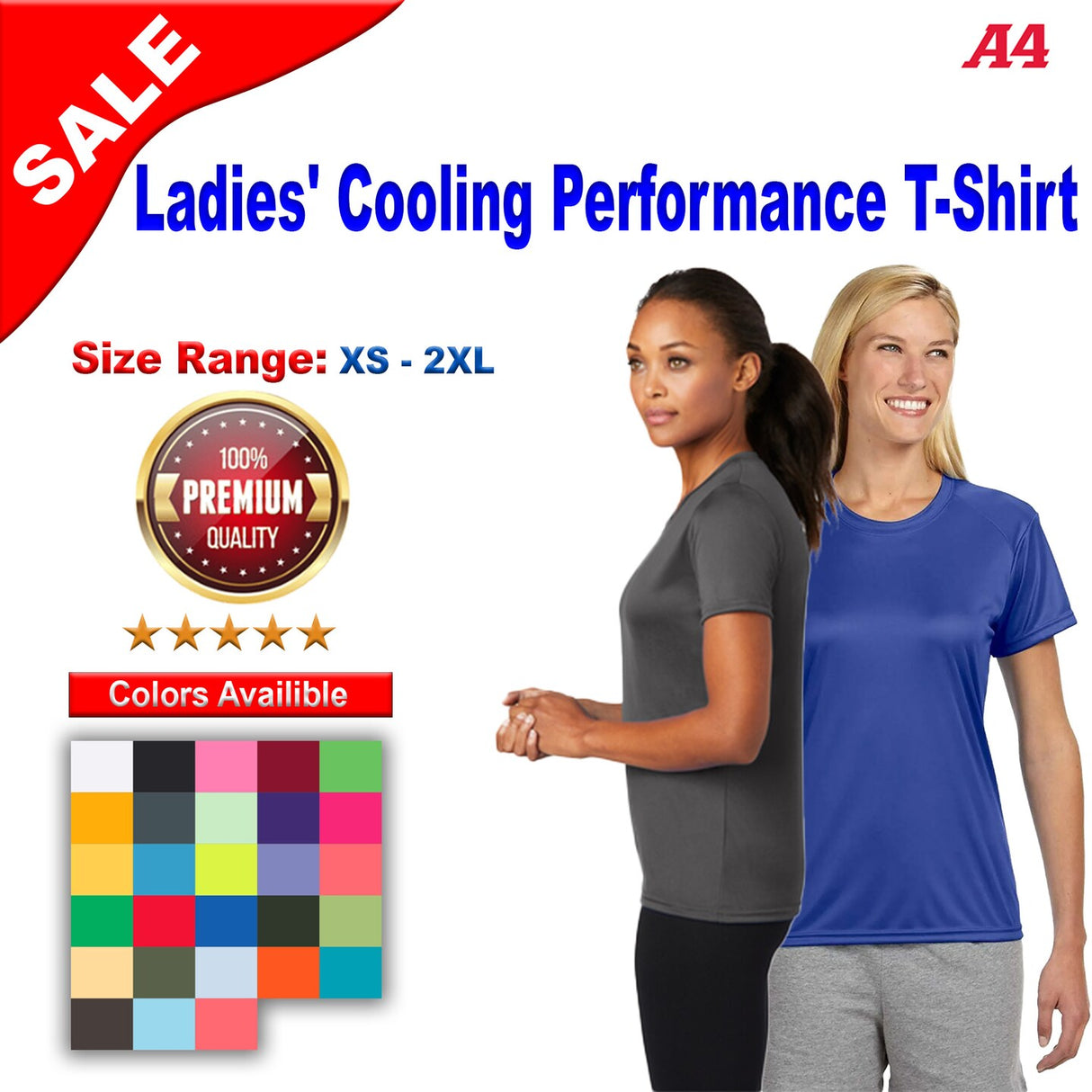 A4® Ladies' Cooling Performance T-Shirt