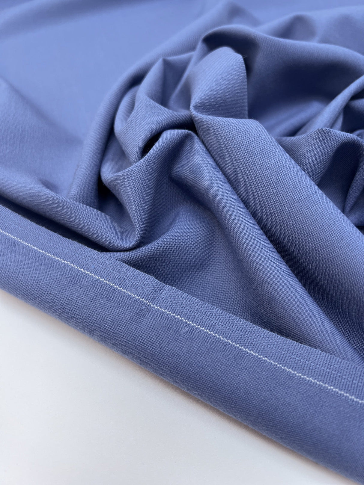 Blue Wool Suit Fabric