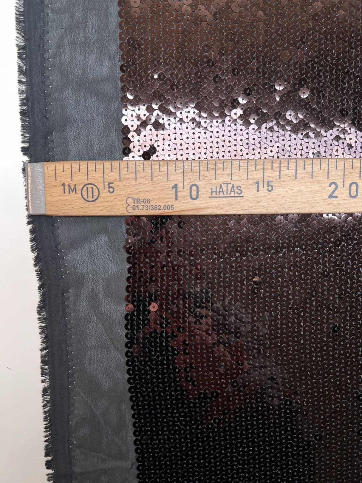 Polyamide Crepe with Sequins Brown Black