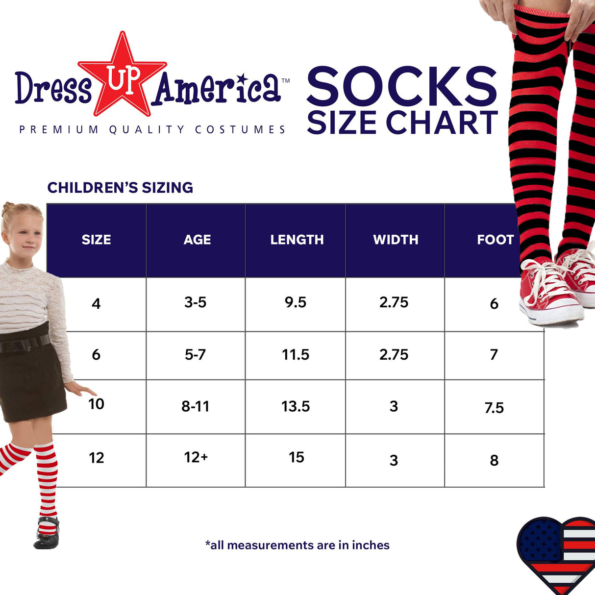 White Knee Socks For Kids Costume Accessory