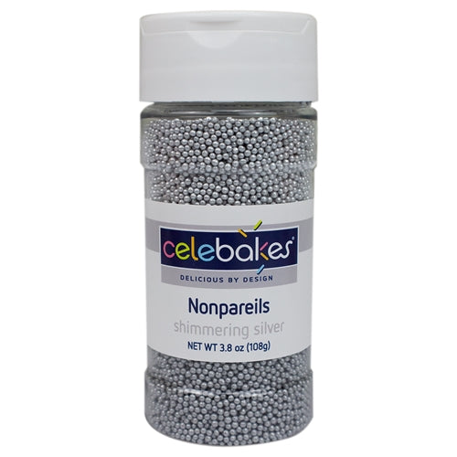 Shimmering Silver Nonpareils - 3.8 Ounce