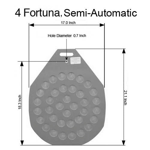 Divider-Rounder Molding Plate 36 Part, #4, 4mm - Fortuna Semi Automatic