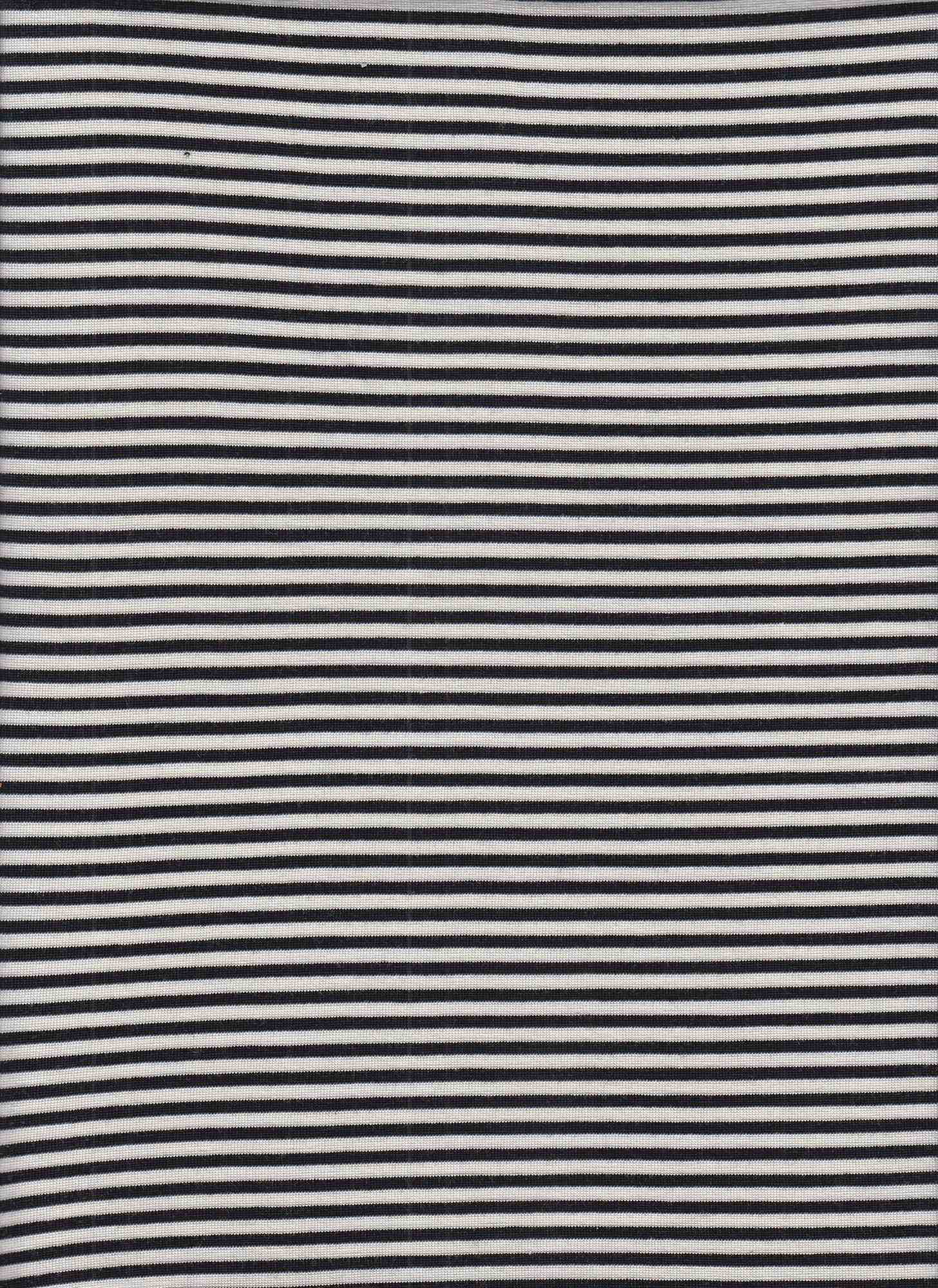 1 Yard Jersey Horizontal Stripe YD Fabric 180 GSM Rayon Spandex Blend Soft Stretch 58/60" Width