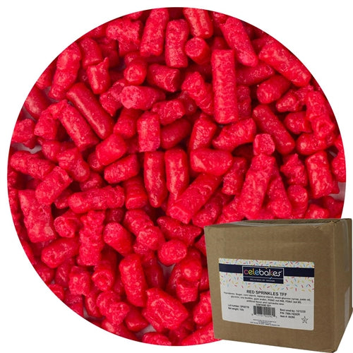 Red Jimmies Sprinkles - 5 Pound Bag