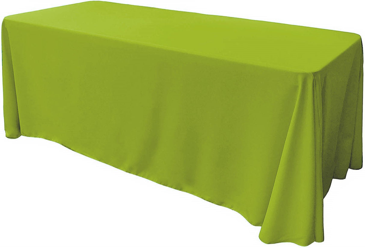 86" X 156" Rectangular Seamless Polyester Poplin Tablecloth - Solid Color, Seamless Rectangular Design, 86" X 156" (1 Piece)