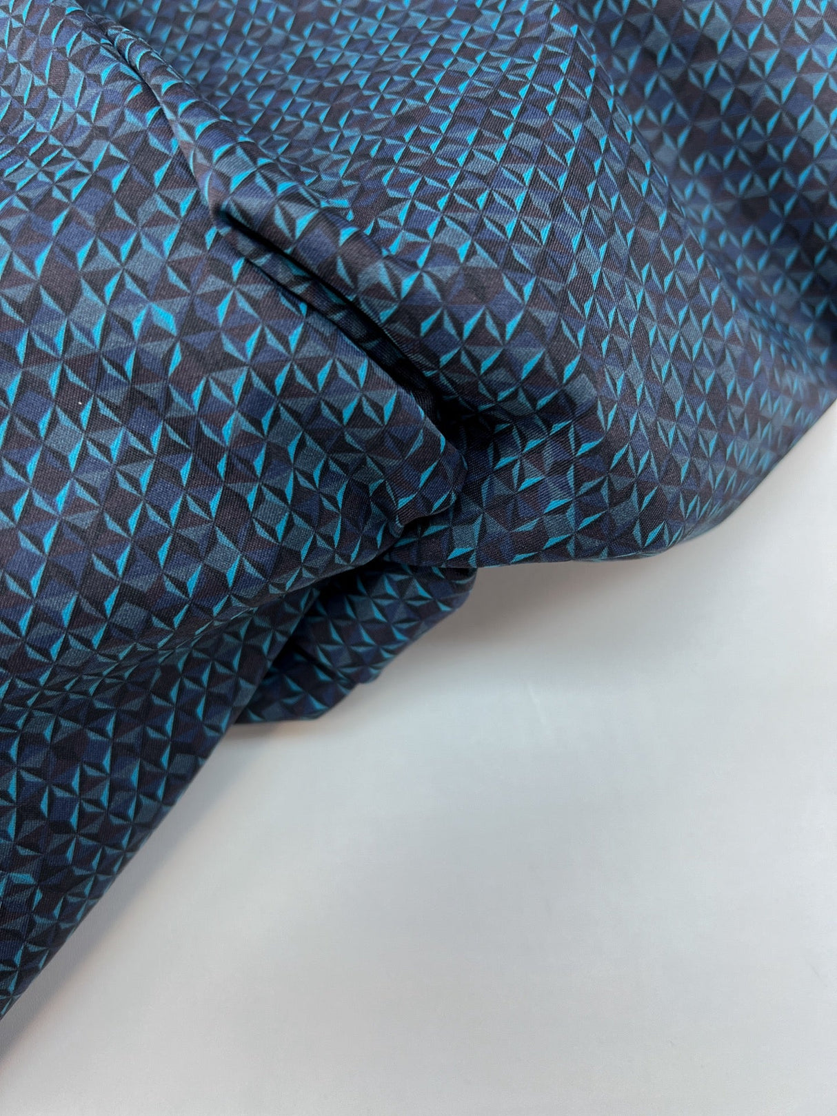 Polyamide Elastane Knit Printed Gray Blue
