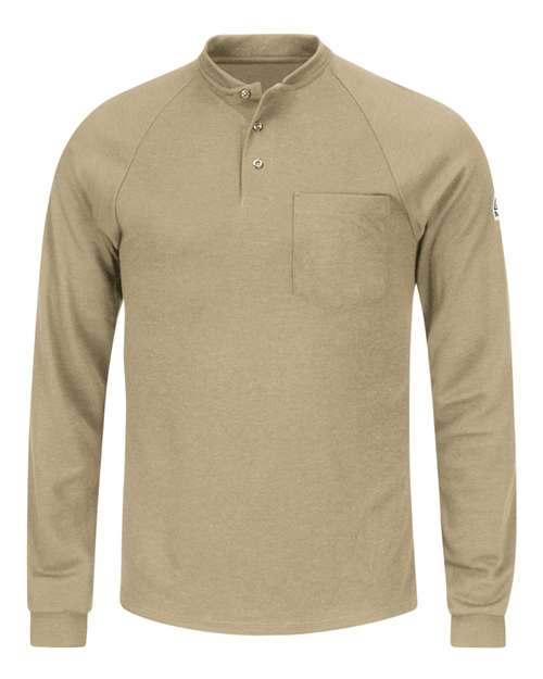 Bulwark Men's Long Sleeve Henley Shirt - CoolTouch 2