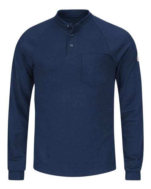 Bulwark Men's Long Sleeve Henley Shirt - CoolTouch 2