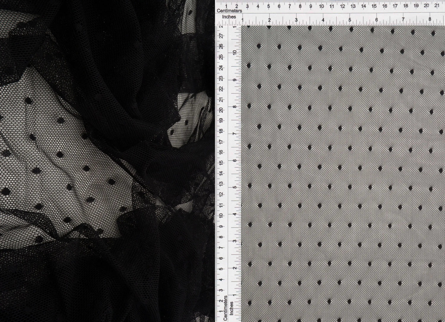 Polka Dot Lace Solid Fabric 90% Nylon 10% Spandex Soft Stretch 58/60 Inches Wide
