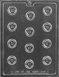 Bite Sized Buttons Chocolate Mold - LPB074