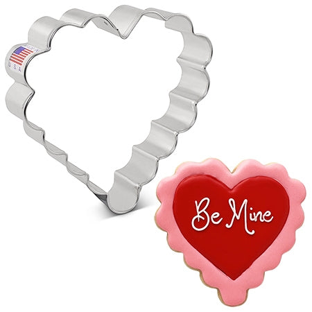 Cookie Cutter Scalloped Heart 4" - 8314A