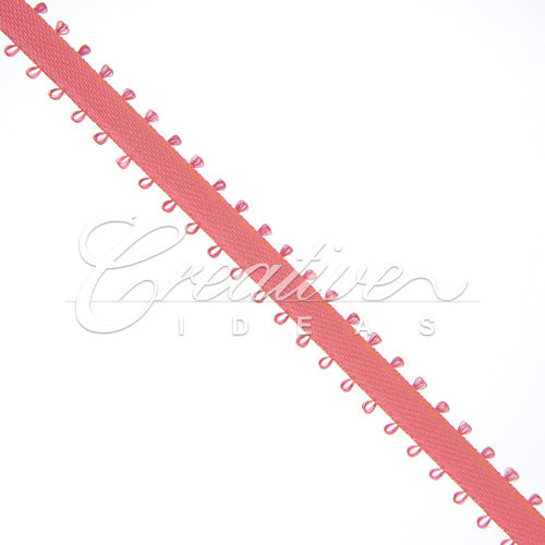 3/16" Double Face Picot Ribbon - 50 Yards (Coral)