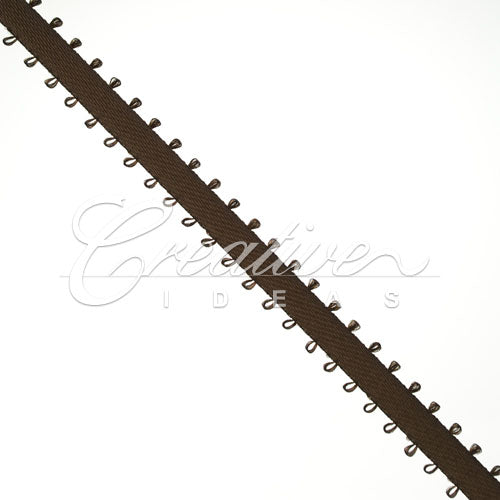 3/16" Double Face Picot Ribbon - 50 Yards (Brown)