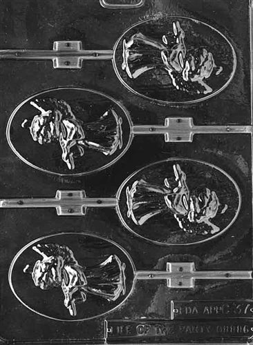 Oval Angel Lolly Chocolate Mold