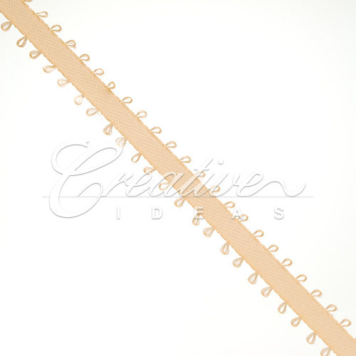 3/16" Double Face Picot Ribbon - 50 Yards (Light Peach)