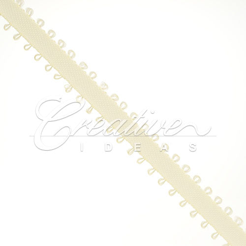 3/16" Double Face Picot Ribbon - 50 Yards (Ivory)