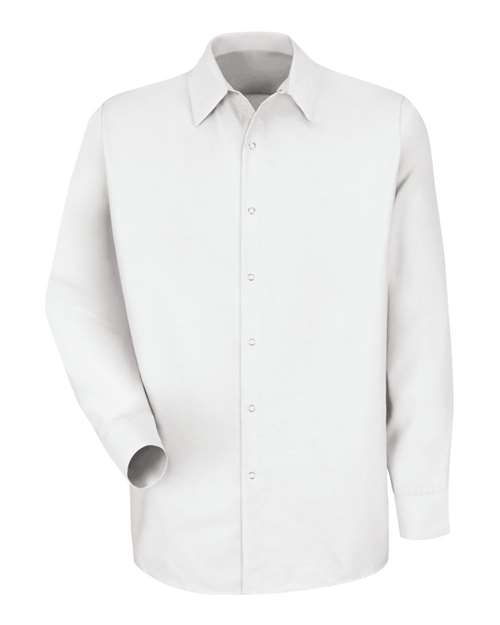 Red Kap Men's Tall Specialized Pocketless Poplin Long Sleeve Work Shirt