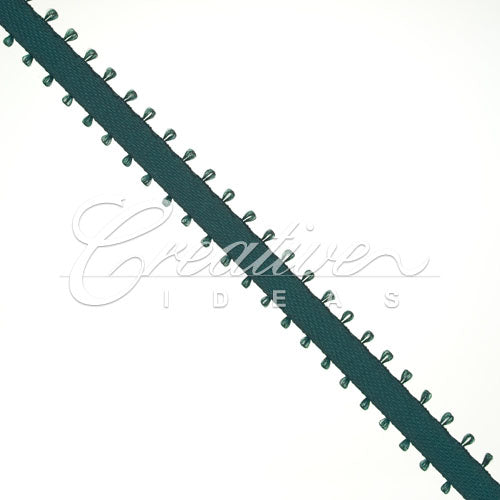 3/16" Double Face Picot Ribbon - 50 Yards (Hunter Green)