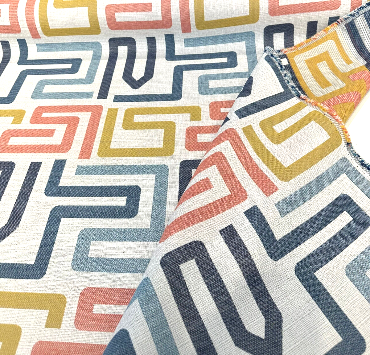 Sunbrella Labyrinth Fiesta Acrylic Fabric - Geometric Fiesta Pattern, 54" Width (1 Yard)
