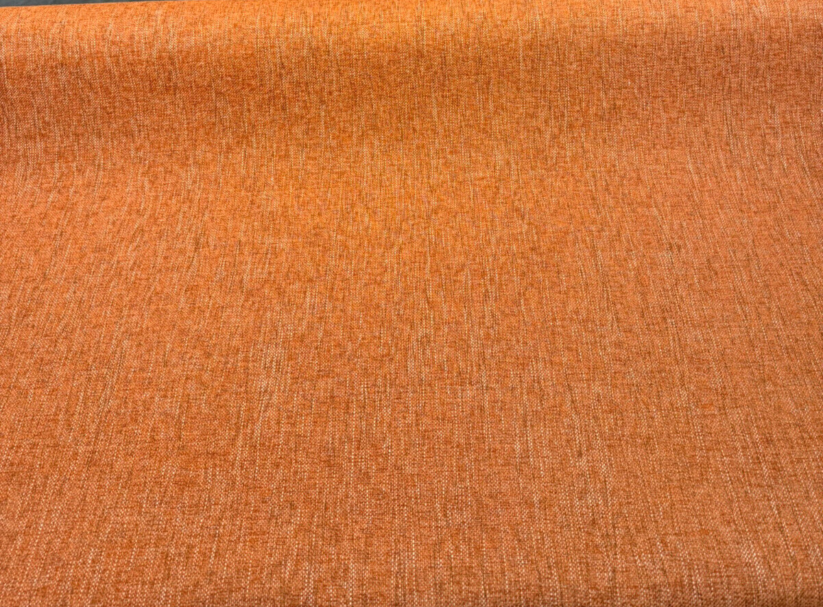 Crypton Performance Chenille Upholstery Fabric - Orange Paprika, Endure, 54" Width (1 Yard)