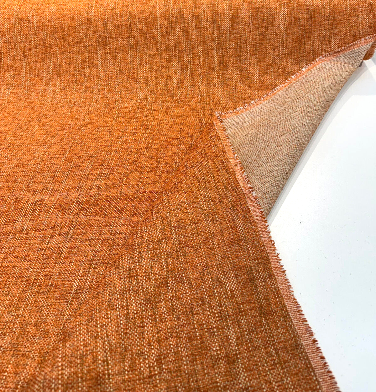 Crypton Performance Chenille Upholstery Fabric - Orange Paprika, Endure, 54" Width (1 Yard)