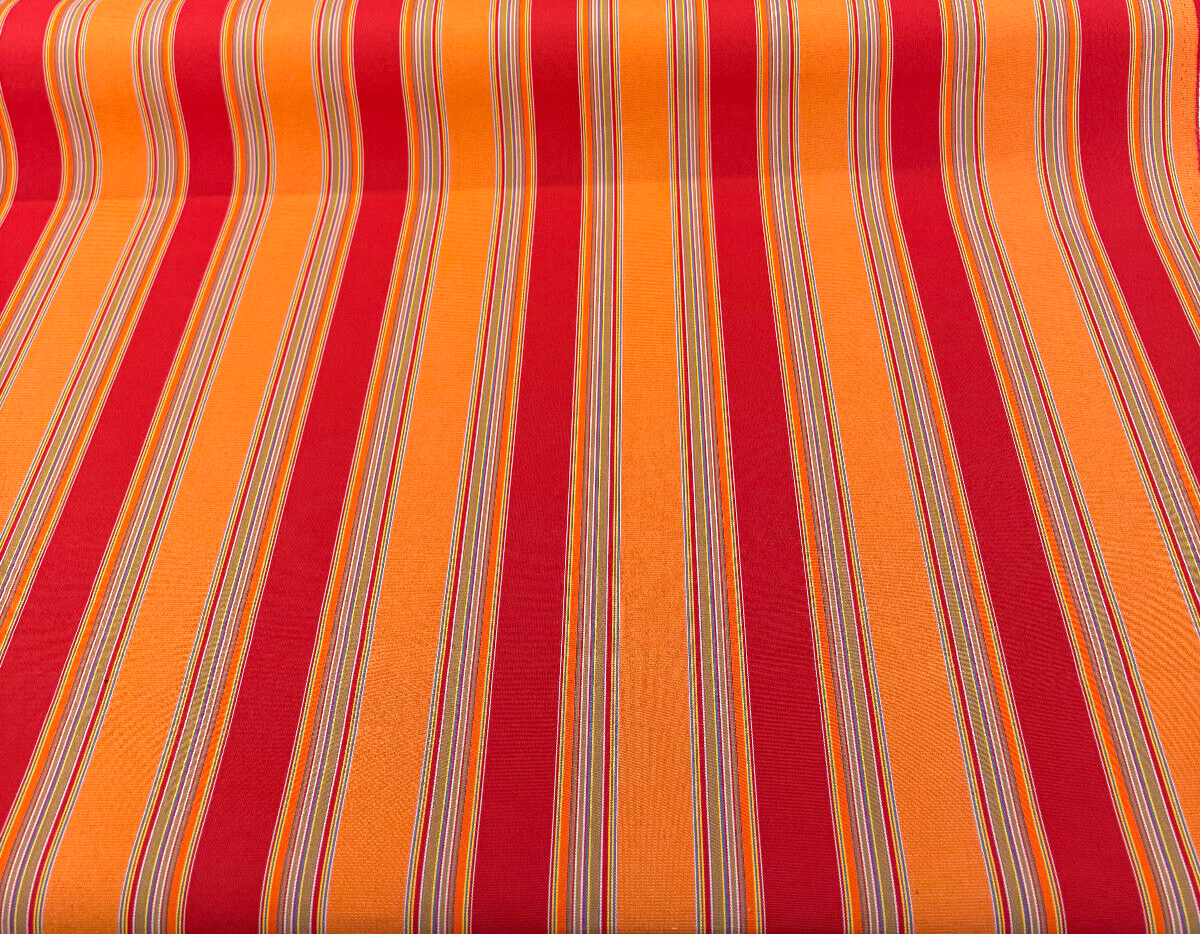 Sunbrella Bravada Salsa Acrylic Fabric - Salsa Stripe, 54" Width, 5601-0000 (1 Yard)