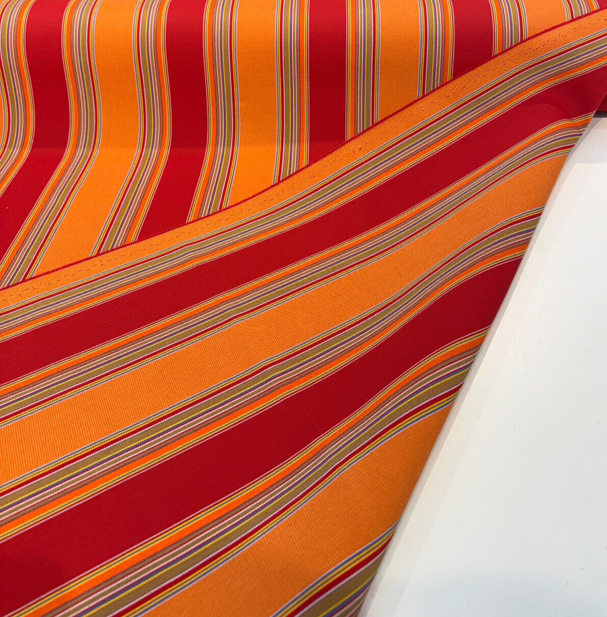 Sunbrella Bravada Salsa Acrylic Fabric - Salsa Stripe, 54" Width, 5601-0000 (1 Yard)