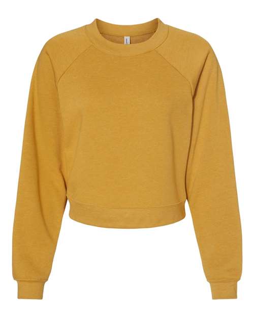 Women's Crop Raglan Fleece Crewneck Sweatshirt