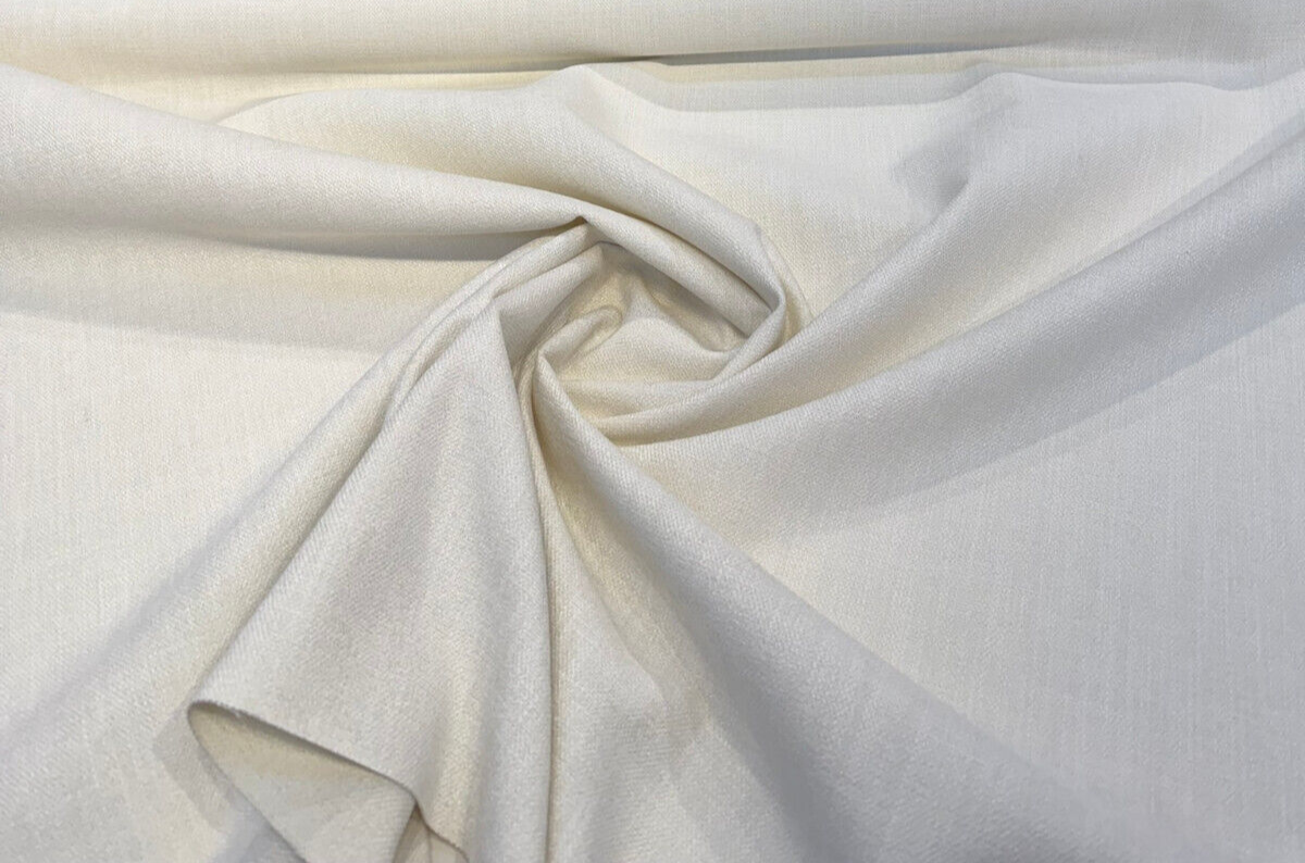 Crypton Performance Sense 100 Percent Polyester Fabric - Snow Beige Upholstery, 56" Width (1 Yard)