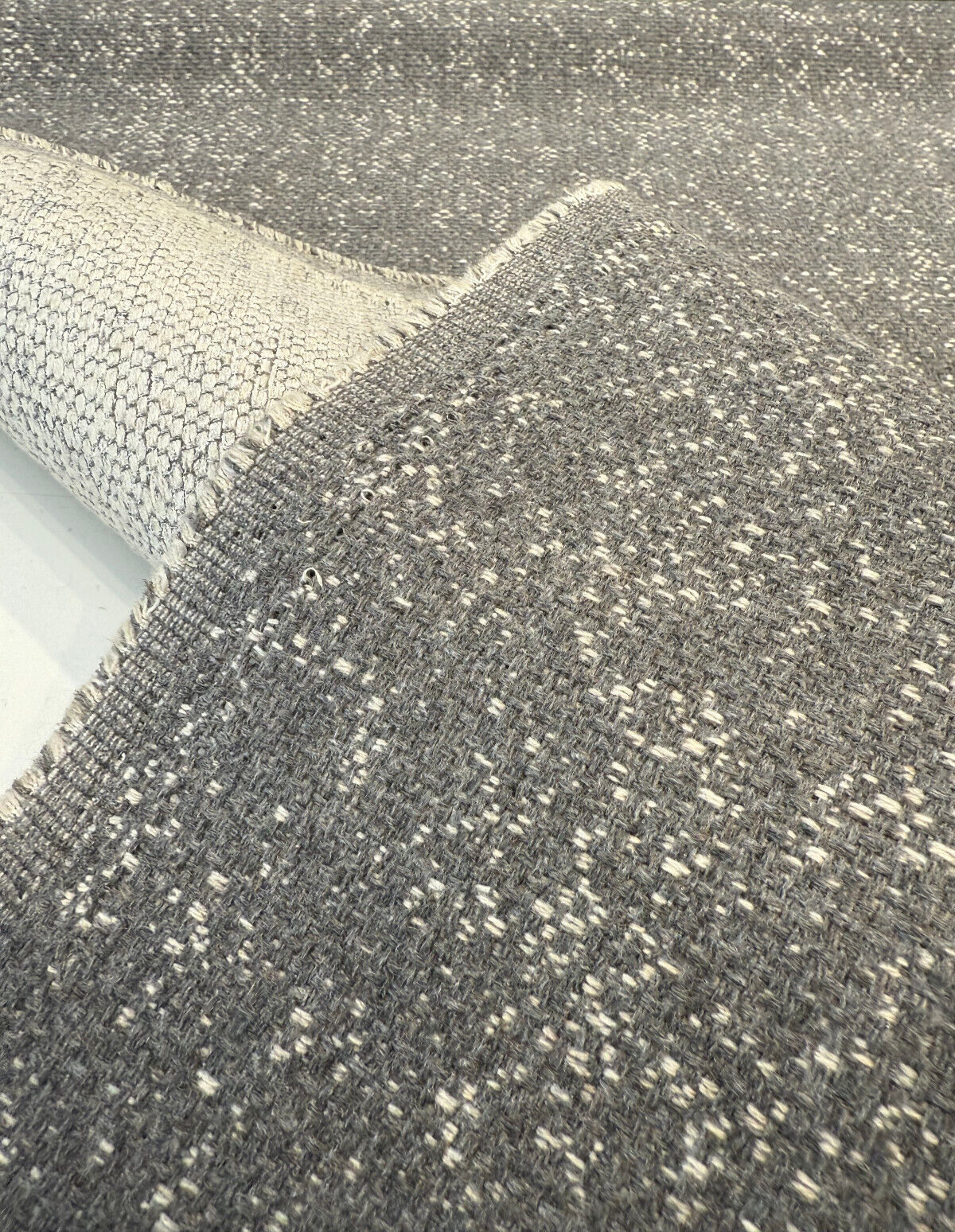 Sunbrella Tweeds ReTweed Collection Solution Dyed Acrylic Fabric - Greystone Textured Tweed, 54" Width (1 Yard)
