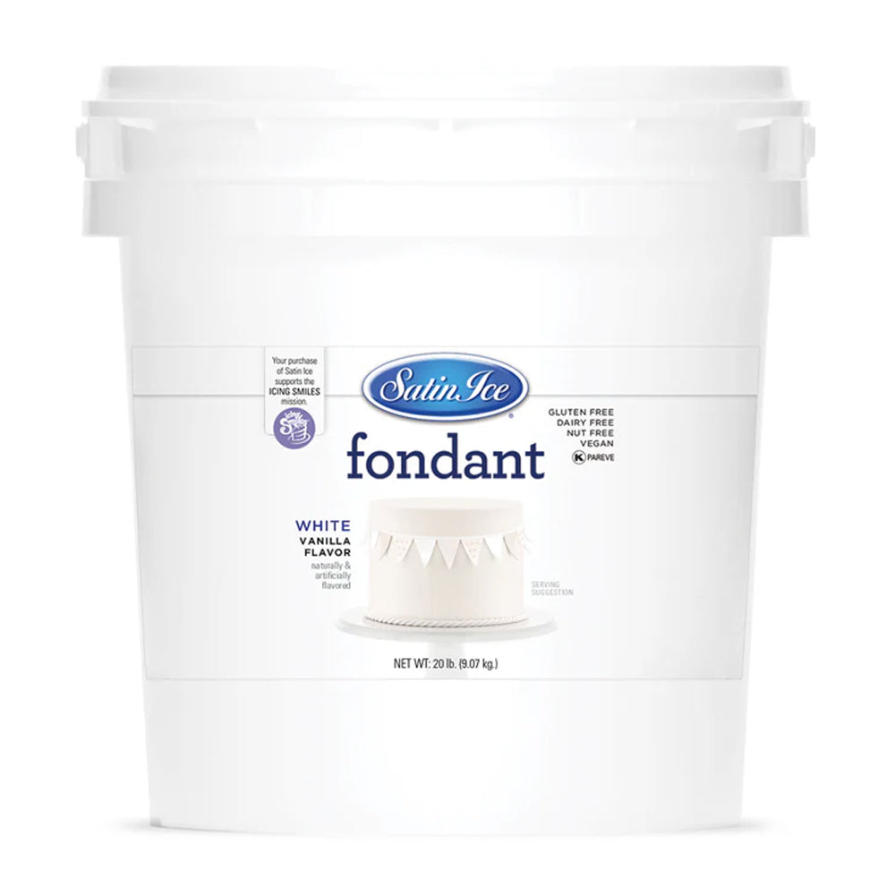 Satin Ice White Rolled Fondant, 20 Pounds