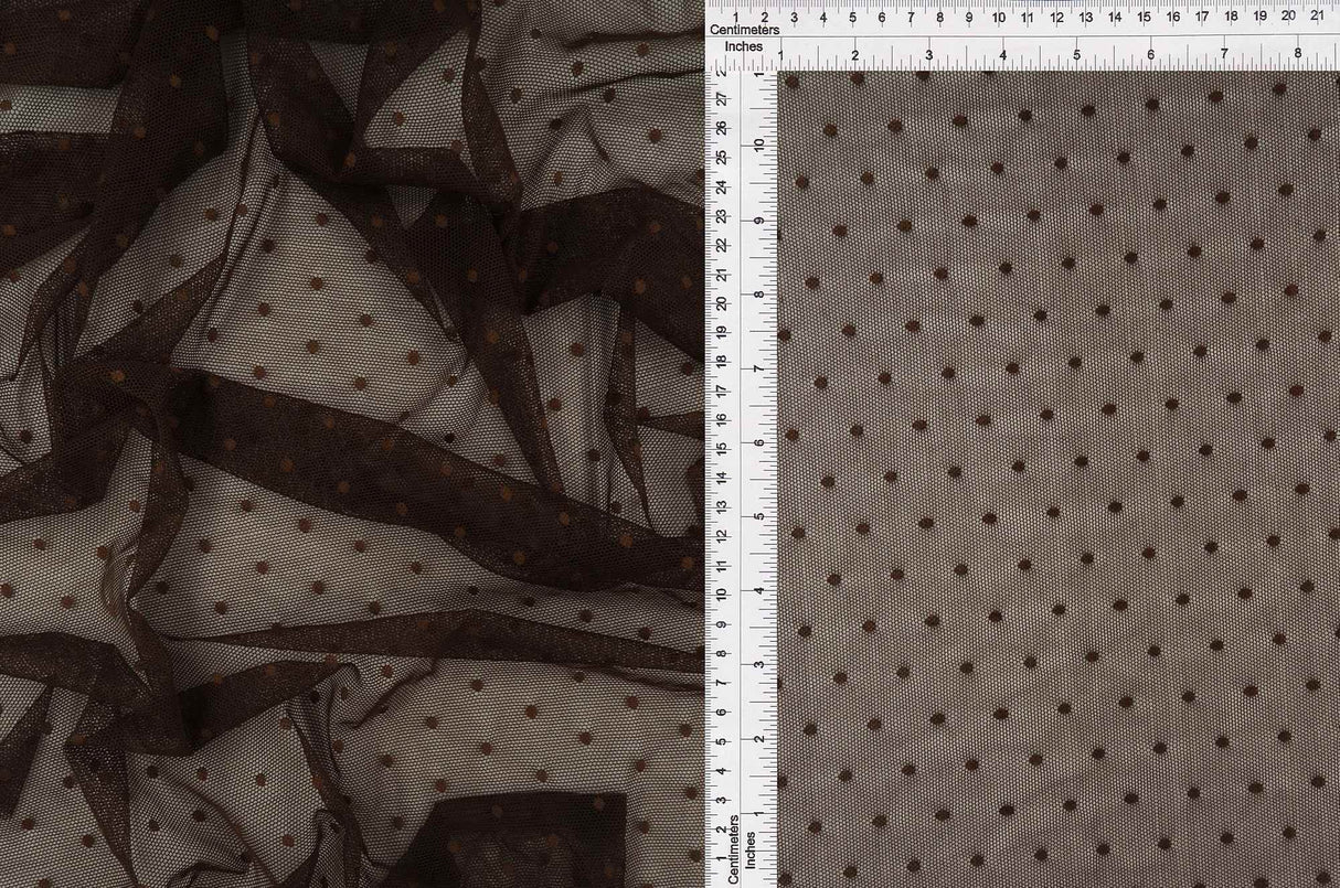 Polka Dot Lace Stretch Fabric 58/60" – Soft Lightweight Nylon Spandex Mesh