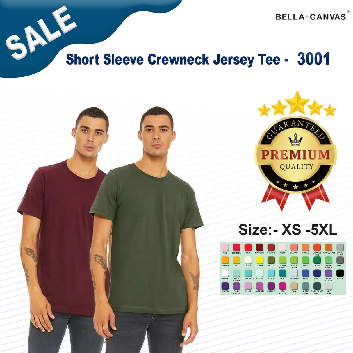 BELLA+CANVAS® Short Sleeve Crewneck Jersey Tee