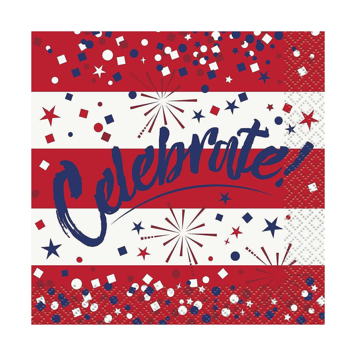 Celebrate Patriotic Beverage Napkins 16ct