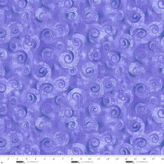 Cotton Wideback Fabric Purple Swirl Texture 118" Orchid